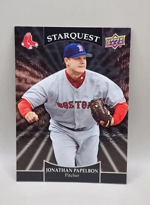 2009 UPPER DECK STARQUEST SILVER COMMON #SQ-45 JONATHAN PAPELBON BOSTON RED SOX - Image 1 of 4