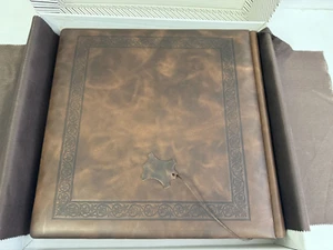 Vero Cuoio Hand Crafted Leather Photo Album Italian 14x14" Tooled Brown - Picture 1 of 9