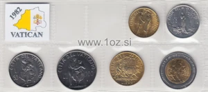VATICAN SET 1982 - 6 coins 1982 ( 10, 20, 50, 100, 200, 500 LIRE ) UNCIRCULATED - Picture 1 of 5