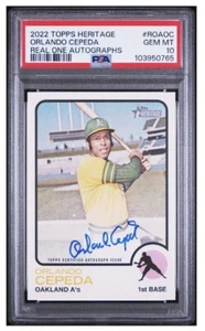2022 Topps Heritage Orlando Cepeda Real One Autograph #ROA-OC PSA 10 GEM MINT - Picture 1 of 4