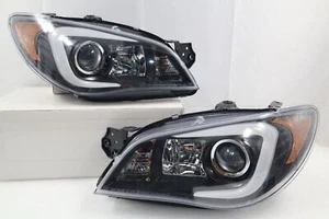 Fit-2006~2007-Subaru Impreza WRX STI Black LED DRL Projector Headlight~RHD - Picture 1 of 11