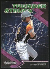 2022 Panini Prizm Draft Picks Thunderstruck Prizms Purple Wave #18 Cutter Coffey