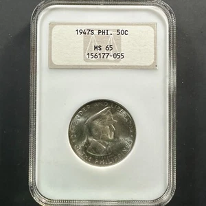 1947-S SILVER Philippines 50C Douglas MacArthur NGC MS65, ASW: 0.2411oz (85244) - Picture 1 of 2
