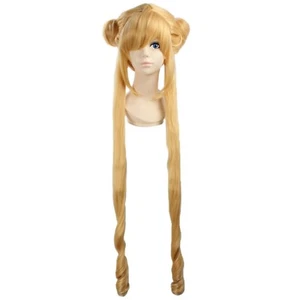 Angelaicos Women's Ponytails Curly Party Halloween Costume Wig Long Blonde 40" - Picture 1 of 10