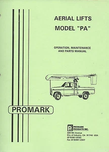 Promark Aerial Lift/Manlift/Boomlift PA Manual - Picture 1 of 1