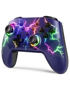 Controller Wireless Compatibile con Switch Lite OLED Windows PC Ergonomico LED - Foto 1 di 7