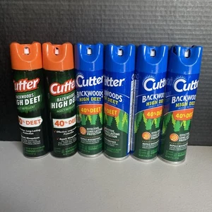 Lot of 6 Cutter Backwoods High DEET Insect Repellent 11 oz Aerosol With 40% Deet - Picture 1 of 11