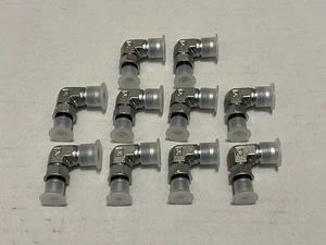 New x10 Parker 6-4C50X-S 90° Elbow 3/8 x 1/4 Triple Lok Steel Hydraulic Fit - Picture 1 of 2