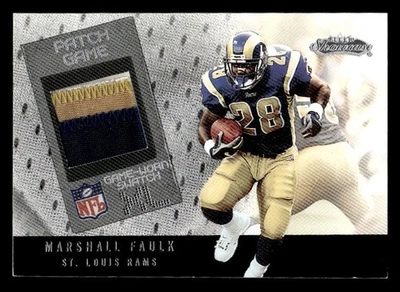Marshall Faulk 2002 Fleer Showcase Patch Game Silver #/100 #NNO Rams - Image 1 of 2