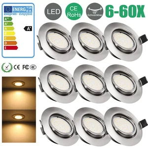 6-60X Foco empotrable LED 230V Foco de techo plano Focos empotrables Focos de techo - Imagen 1 de 11