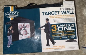 Engranaje de puerta trasera Fútbol Lanzamiento Fiesta Juego Mariscal de campo Touchdown 3 en 1 Toldo Agujero - Imagen 1 de 6