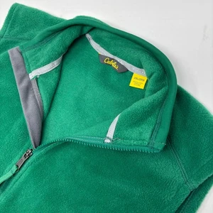Cabela's Men's 2XL Green Fleece Vest Full Zip Outdoor Layer Zip Pockets - Picture 1 of 7