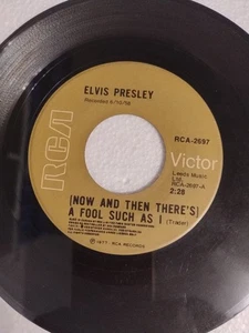 Elvis Presley – A Fool Such As I / I Need Your Love Tonight  7" Single Canada - Imagen 1 de 2