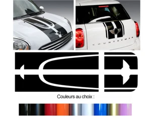 2 X STREIFEN MOTORHAUBE + KOFFERRAUM FÜR MINI COUNTRYMAN AUTO STICKER AUFKLEBER BD419-2 - Bild 1 von 1