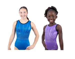 ¡NUEVO! Leotardo de gimnasia Sparkler de Snowflake Designs - azul o púrpura - Imagen 1 de 11