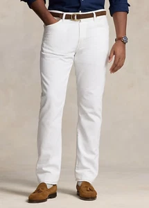 Polo Ralph Lauren Men's SZ 46x30 White Varick Slim Straight Denim Jeans - Picture 1 of 5