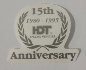 Silver HDT 15th Anniversary Decal Sticker 1980-1995 Holden Genuine NOS Man Cave - Bild 1 von 1