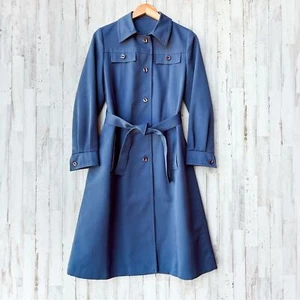 Vintage Forecaster of Boston Trench Coat Blue Jacket Womens 9/10 (fits size S) - Picture 1 of 12