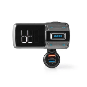 Nedis Bluetooth 5.0 UKW FM Transmitter Ladegerät Freisprecheinrichtung Bass - Bild 1 von 7