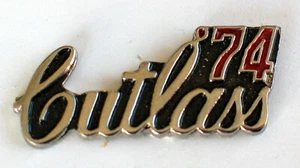 1974 Oldsmobile Cutlass Pin  Olds Silvertone Lapel  Auto Pin - Picture 1 of 3
