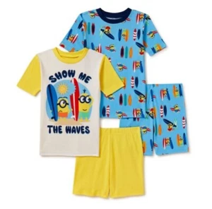 DESPICABLE Me Pajamas Boys size 4 NeW Shirt Shorts 2 Complete Sets NWT MINIONS - Picture 1 of 4