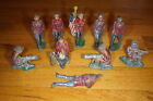 Lot de montures royales canadiennes rouges jouets en métal Barclay Dimestore