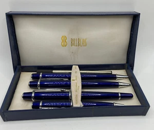 VINTAGE BILL BLASS 4 PIECE PEN SET Mini Rollerball, Pencil & Rollerball Refill - Picture 1 of 10