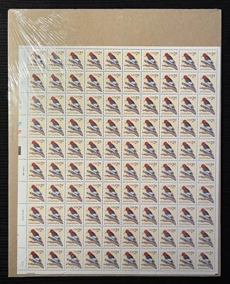 USPS-Scott #3032-"Red-Headed Woodpecker"-1996-(MNH) 2c Sheet of 100-ORIGINAL PK - Image 1 of 3