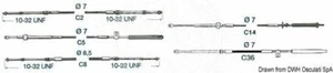 Ultraflex Control Cable C14 9ft - Part Number 32414G - Picture 1 of 1
