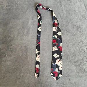 Structure Gambling Cards Chips Dominos & Pool Silk Men's Necktie - Picture 1 of 5