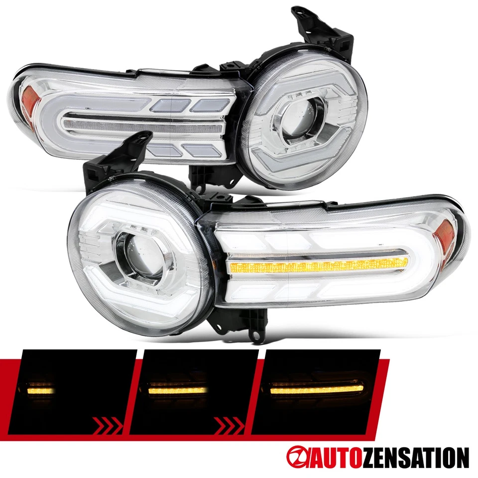 Fits 2007-2014 Toyota FJ Cruiser Projector Headlights LED Sequential Left+Right Foto 1 de 4