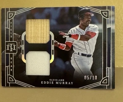 Eddie Murray 2023 NATIONAL TREASURES FIELD GEAR DUAL PATCH SP# /10 - Image 1 of 2