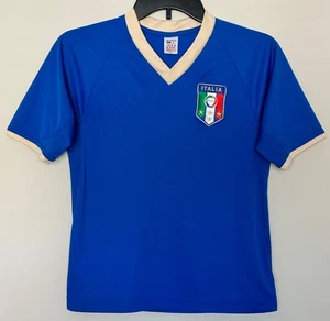 🇮🇹 Kinder Italien Fußball Trikot - Jungen Jugend Größe M YM Shirt blau - Bild 1 von 9