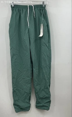 Adolfo 运动绿色锥形经典内衬风衣慢跑裤复古 XS 运动 — 第 1/4 张图片