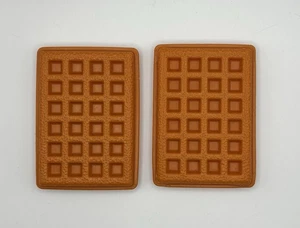 Vintage Spielfutter Fisher Price 2 Waffeln Spaß mit Essen - Bild 1 von 2
