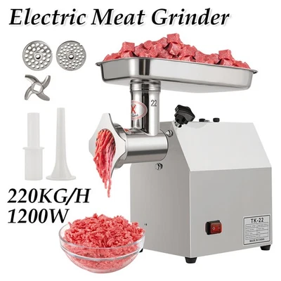 Elektrischer Fleischwolf 1200W Fleischwolf Edelstahl Gastro Zerkleinerer 220kg/h - Bild 1 von 4