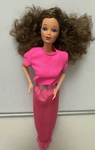 Muñeca Barbie Mattel Sweet Roses PJ Steffi Face vintage vestido rosa intenso pelo castaño - Imagen 1 de 5