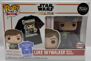 Pacchetto maglietta Funko Pop Star Wars #482 Luke Skywalker con Grogu taglia L sigillata - Foto 1 di 2