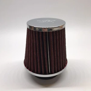 K&N Universal Clamp On Oiled High Flow Red Air Filter Intake 3.5” - Bild 1 von 10