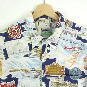 REYN SPOONER Mens Hawaiian button Shirt Size L Short Sleeve - Picture 1 of 4