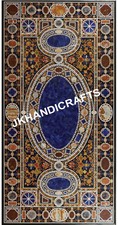 2' X 3' Marble Random Dining Table Top Random semi Precious Stones Inlaid Work