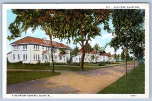 1920's FITZSIMONS GENERAL HOSPITAL OFFICERS QUARTERS COLORADO POSTCARD - Picture 1 of 2