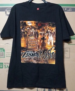 2013 Rob Zombie Korn Night of the Living Dread Concierto Camiseta TALLA L - Imagen 1 de 5