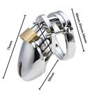 Male Chastity Cage Device Stainless Steel Sissy Belt Ring Lock Binding New