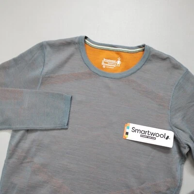 Smartwool Intraknit Merino Base Layer Crew Pewter Blue Crew Neck Women's Size XL - Image 1 of 4