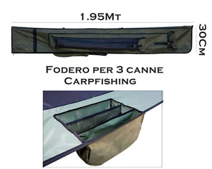 Fodero per 3 Canne da Carpfishing con Mulinelli Borsa Sacca Carp Fishing EH - Foto 1 di 4
