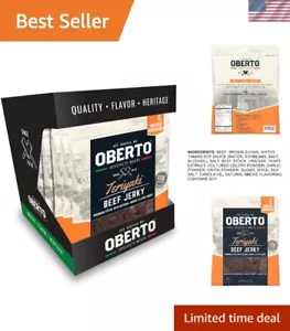 Delicious Craft Teriyaki Beef Jerky, 2.7oz Resealable Pack of 8 - Gluten Free - Picture 1 of 7