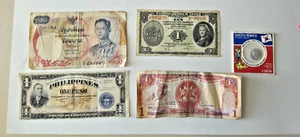 World Money Philippines Victory Thai Netherlands Trinidad Bank Notes Korea coin - Picture 1 of 18