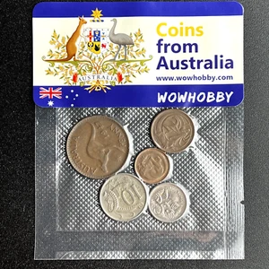 Australian Coins 🇦🇺 5 Unique Random Coins from Australia for Coin Collecting - Picture 1 of 3