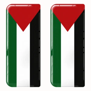 2 insignias de matrícula con cúpula de gel bandera palestina - Imagen 1 de 1
